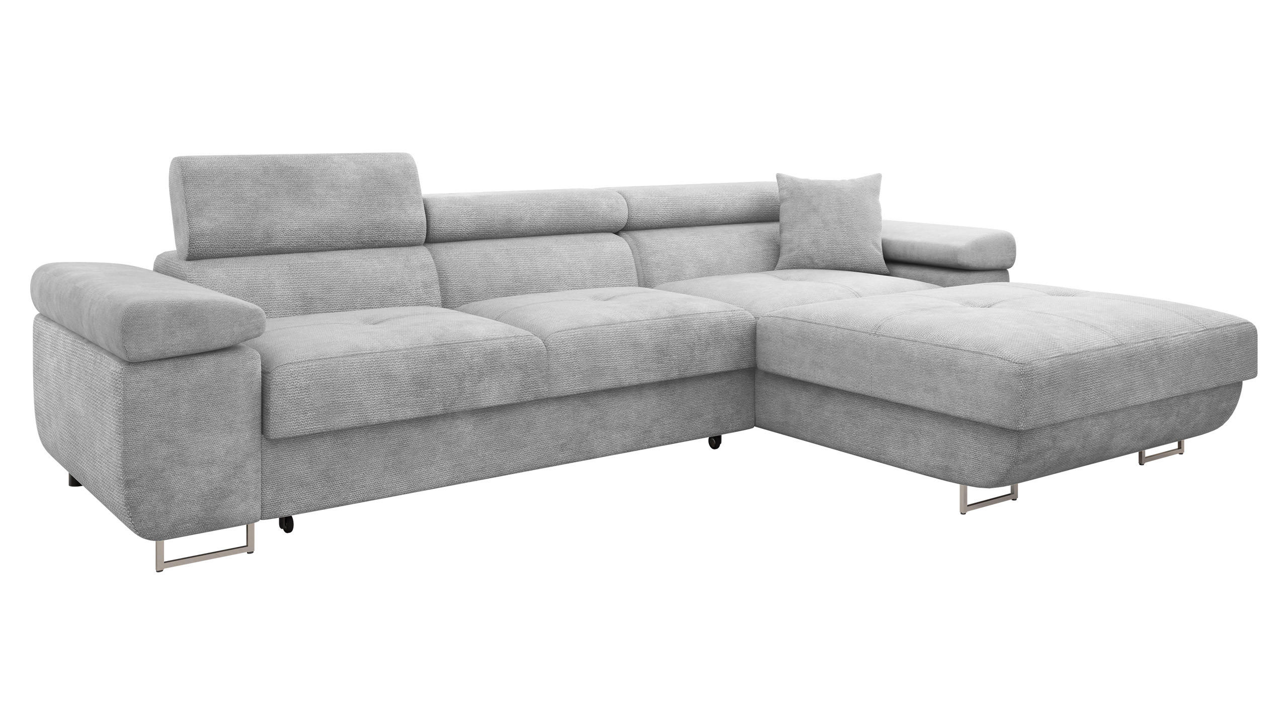 ECKSOFA Torezio Mini, Seite: Rechts - Greige, Holz/Textil (280/170cm) - MIRJAN24
