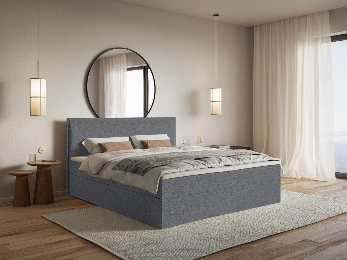 BOXBETT Softie Graphitgrau Chenille 160x200 cm - Graphitfarben, Textil (160/200cm) - Selsey