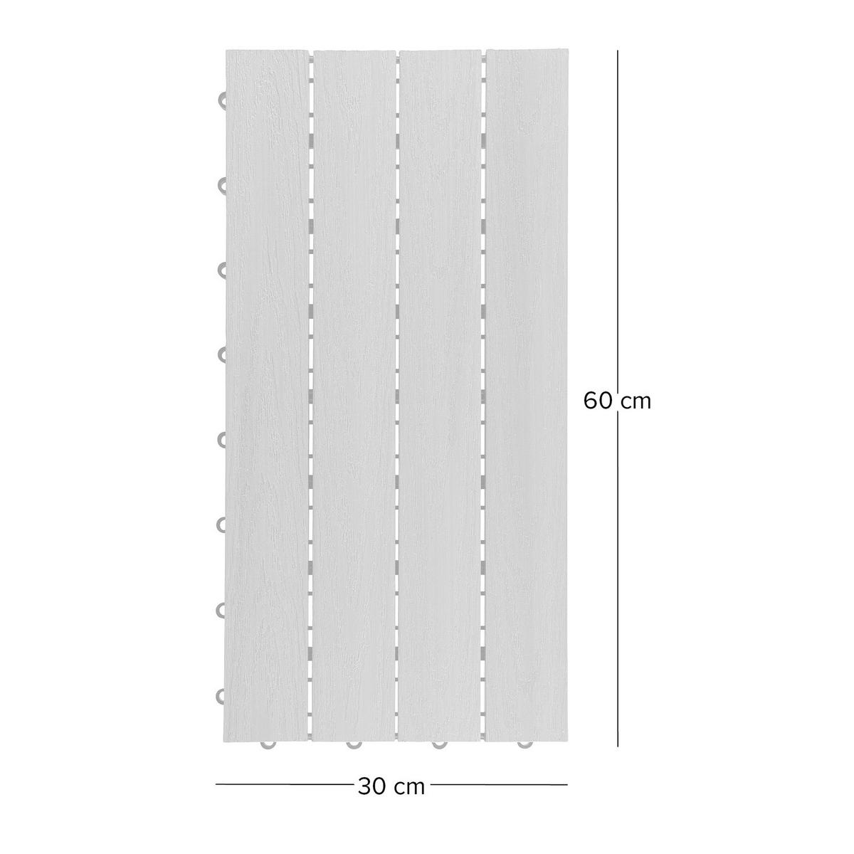 TERRASSENFLIESE - 6er-Set - Grau, Kunststoff (30/60/2.4cm) - home24