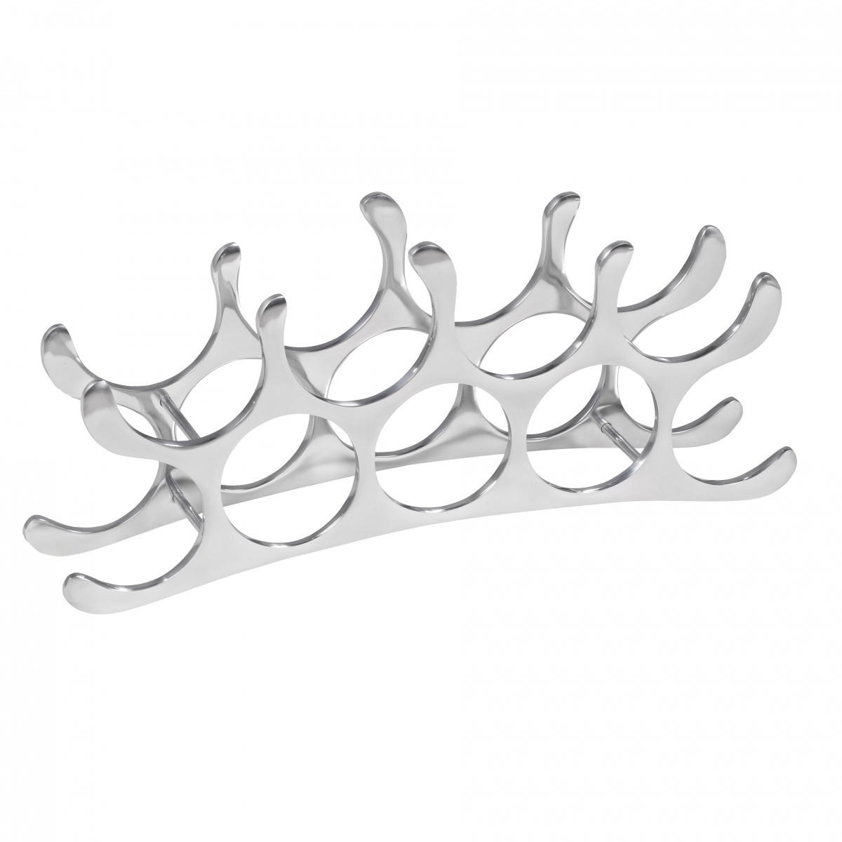 Thumbnail - Kadima Design Weinregal, Silber, Metall, 55x20x12 cm, Wohnzimmer, Regale, Weinregale