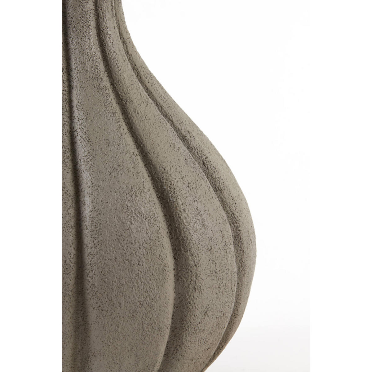 VASE ZUCCA Ø19,5x34 cm, Grau - Grau, Kunststoff (34cm) - Light & Living