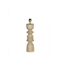TISCHLAMPE Elaine Beige 14/14/50cm - Beige, Holz (14/14/50cm) - PTMD Collection