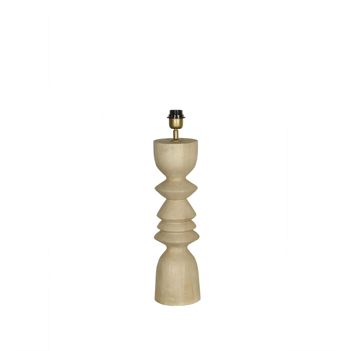 TISCHLAMPE Elaine Beige 14/14/50cm - Beige, Holz (14/14/50cm) - PTMD Collection