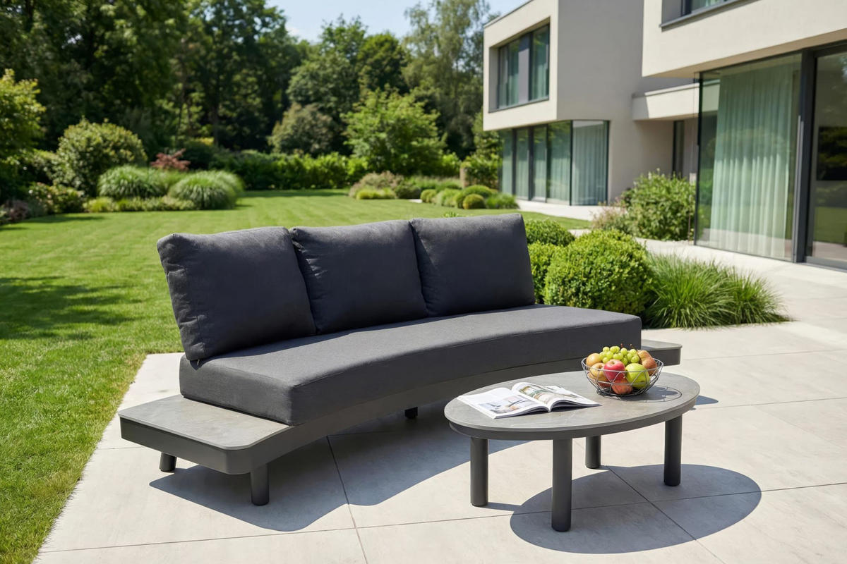 LOUNGETISCH Madison 110x69x35 cm, Anthrazit, Keramik - Anthrazit, Keramik (110/69/35cm) - dasmöbelwerk