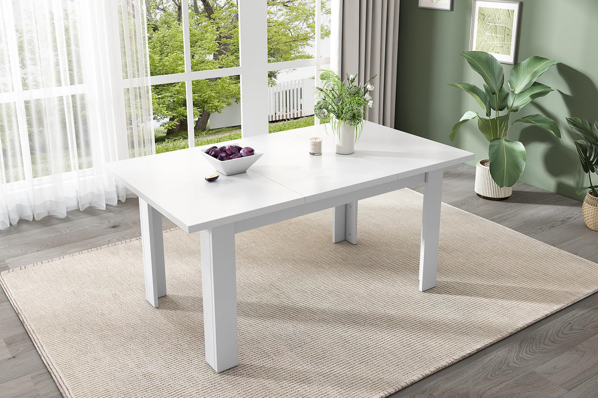 ESSTISCH Weiß 120/70/75 cm - Weiß, Holz (70/120/75cm) - PANGIVO