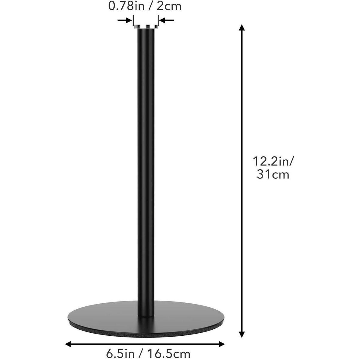 KÜCHENROLLENHALTER Schwarz Stehend - Schwarz, Metall (15/7.6/25cm)