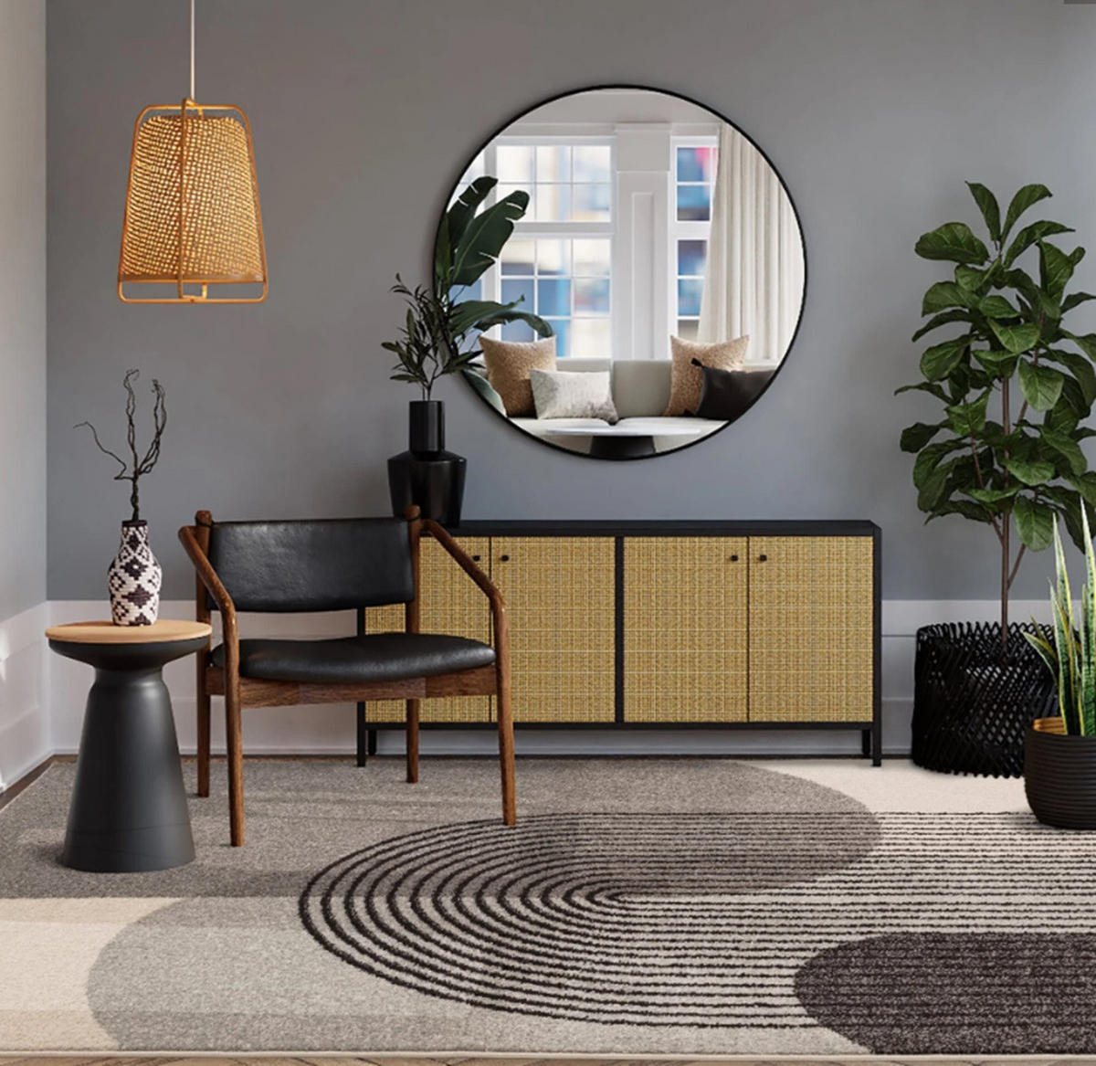 TEPPICH modern Flachgewebe DISCO Grau 120x170 cm - Grau, Textil (120/170cm) - Novatrend