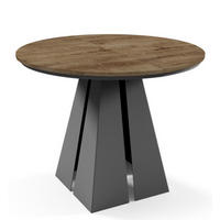 TISCH Schwarz Frega Ausziehbar Mit Metallgestell 100x176x76 cm - Dunkelbraun/Schwarz, Holzwerkstoff (176/100/76cm) - Sepro Meble