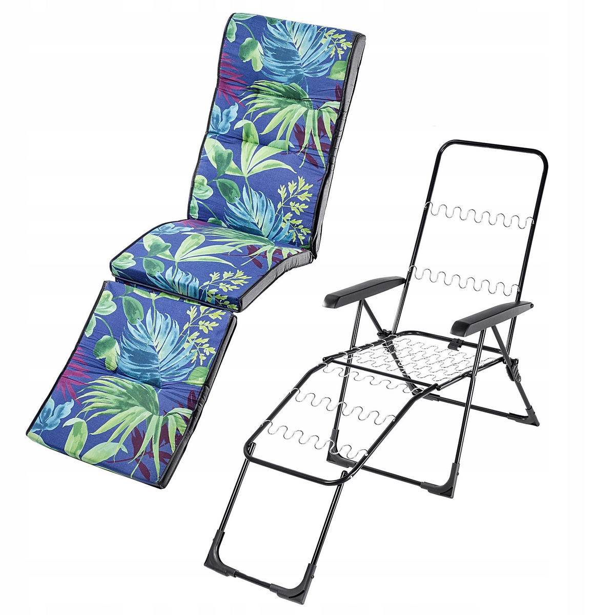 GARTENLIEGE 189 x 58 cm Dunkelblau - Dunkelblau, Metall (58/189cm) - KADAX