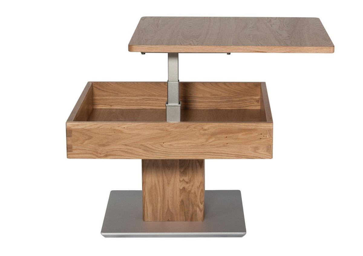 COUCHTISCH Celene 67x67x43 höhenverstellbar;diagonal verschiebbar Wildeiche - Wildeiche, Holz (67/67/43cm) - 58aufmkessel