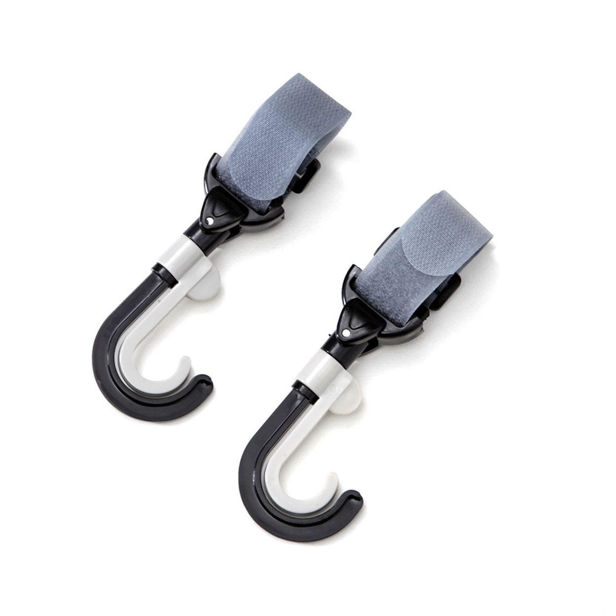 KINDERWAGENHAKEN Hookey 1606 schwarz Selbstverschluss, 2er-Set, bis 3 kg, Kinderwagenhaken, Wickeltasche - Schwarz, Kunststoff (10/3/10cm) - Cangaroo