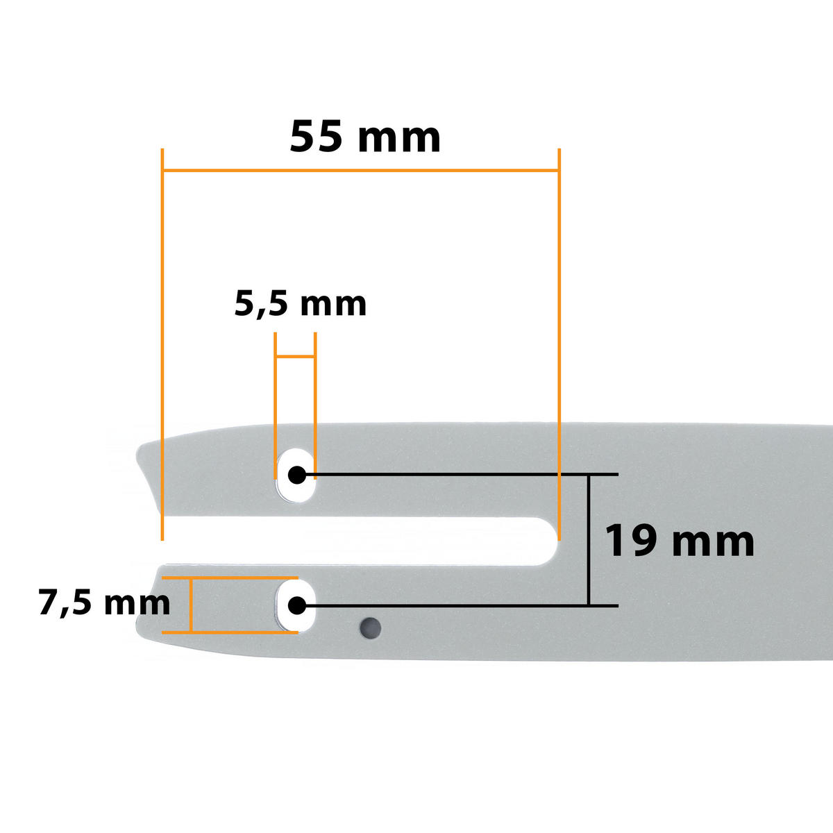 FÜHRUNGSSCHIENE 8 Zoll Ersatz, 1/4 Zoll Teilung, Nut 1,3 mm, gehärteter Stahl, verschleißfeste Beschichtung - Multicolor, Kunststoff/Metall (10/10/10cm)