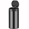 MÜLLEIMER rund 40L schwarz mit Sensor - Schwarz, Metall (31/68/31cm) - Juskys