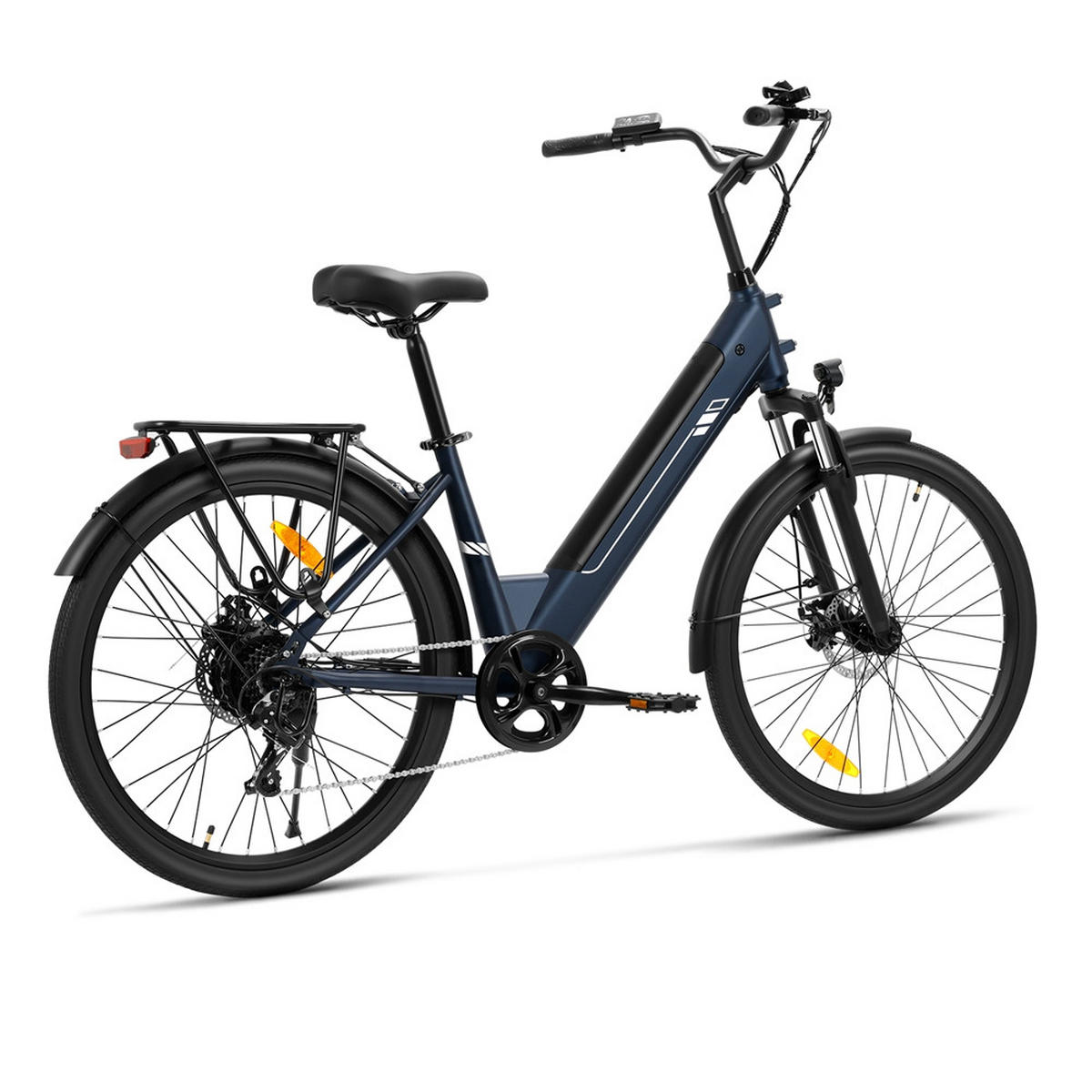 E-BIKE Foride Roamer 2 ST – Kraftvoller Motor, 100 km Reichweite tiefem Durchstieg - Blau, Metall (25cm)
