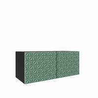TV-SCHRANK Cali 100 cm, zweitürig, schwarz, grün - Schwarz/Olivgrün, Kunststoff (100/40/41cm) - Margaret Hadas24
