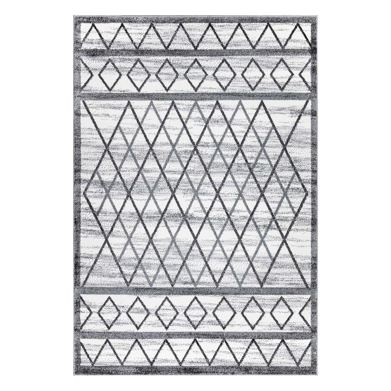 KURZFLOR-TEPPICH Young 964 Grau 160x230 cm - Creme/Grau, Textil (160/230cm) - carpet city