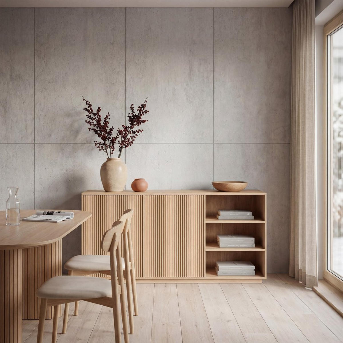 ANRICHTE NIEDRIGE Saven Natürlich 150 cm x 78 cm - Naturfarben, Holzwerkstoff (150/78/40cm) - Klast Home