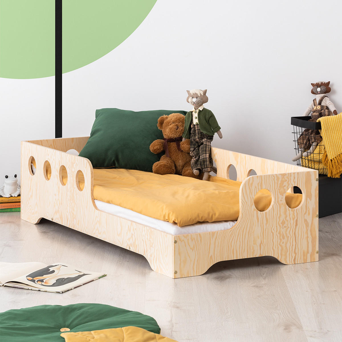 POSTEL 90/200 Sacha Přírodní dřevo - hnědá, dřevo (90/200cm) - Petits-meubles