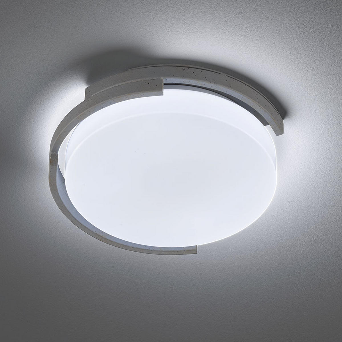 LED DECKENLEUCHTE Metall Grau Weiß - Grau, Metall (30/30/9cm)