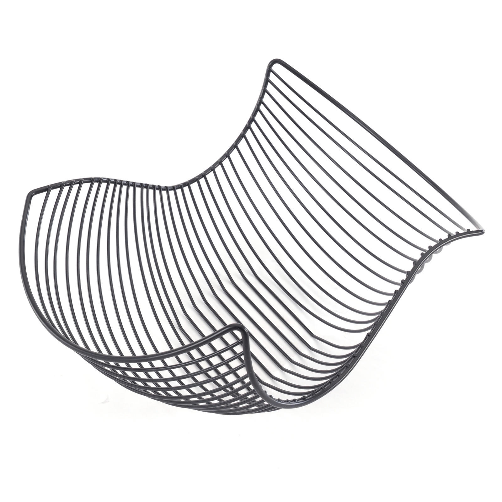 OBSTKORB SALOMON Metall schwarz matt - Schwarz, Metall (16cm) - DESIGN DELIGHTS