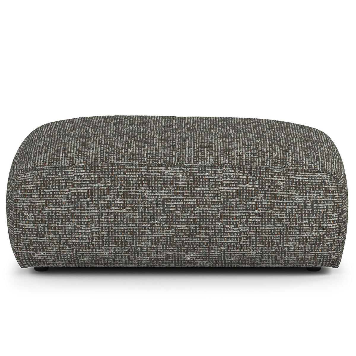 POLSTERHOCKER - Schwarz/Grau, Kunststoff/Textil (81/38/100cm) - home24