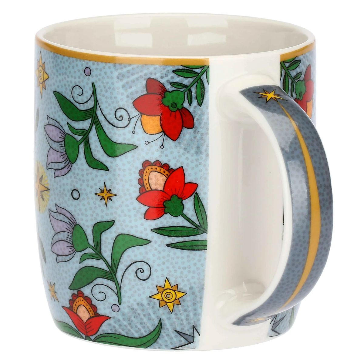 PORZELLANBECHER 2er Set MIRABILIA 350 ml „Sole & Luna“ - Orange, Keramik (0.36L)