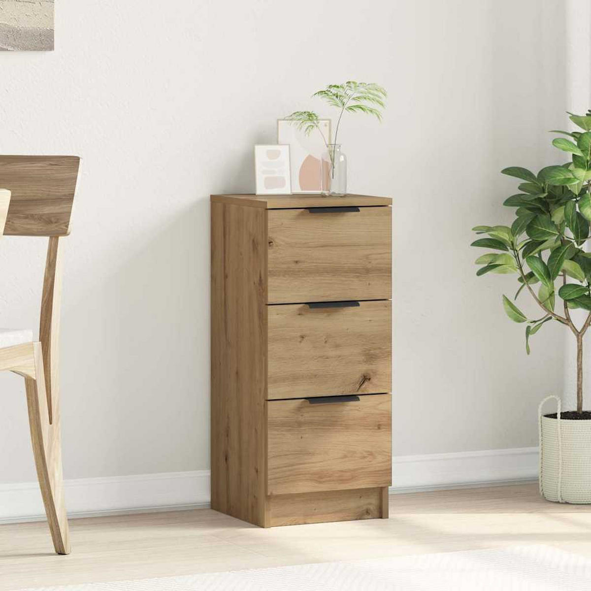 SIDEBOARD Artisan-Eiche 30/30/70 Cm Holzwerkstoff - Braun, Holzwerkstoff (30/70/30cm) - vidaXL