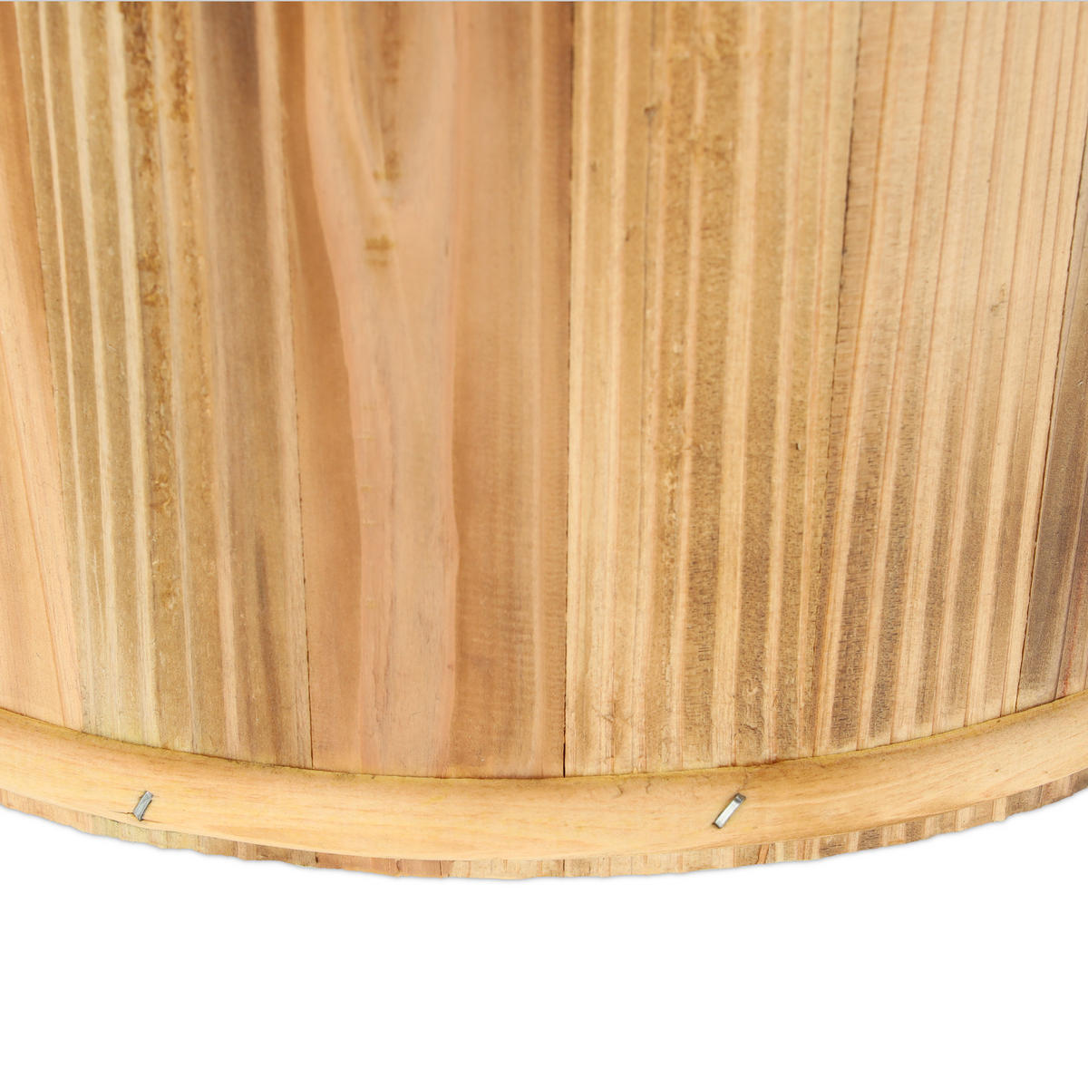 2XBLUMENTOPF - Hellbraun, Holz/Kunststoff (24/21/24cm) - Relaxdays