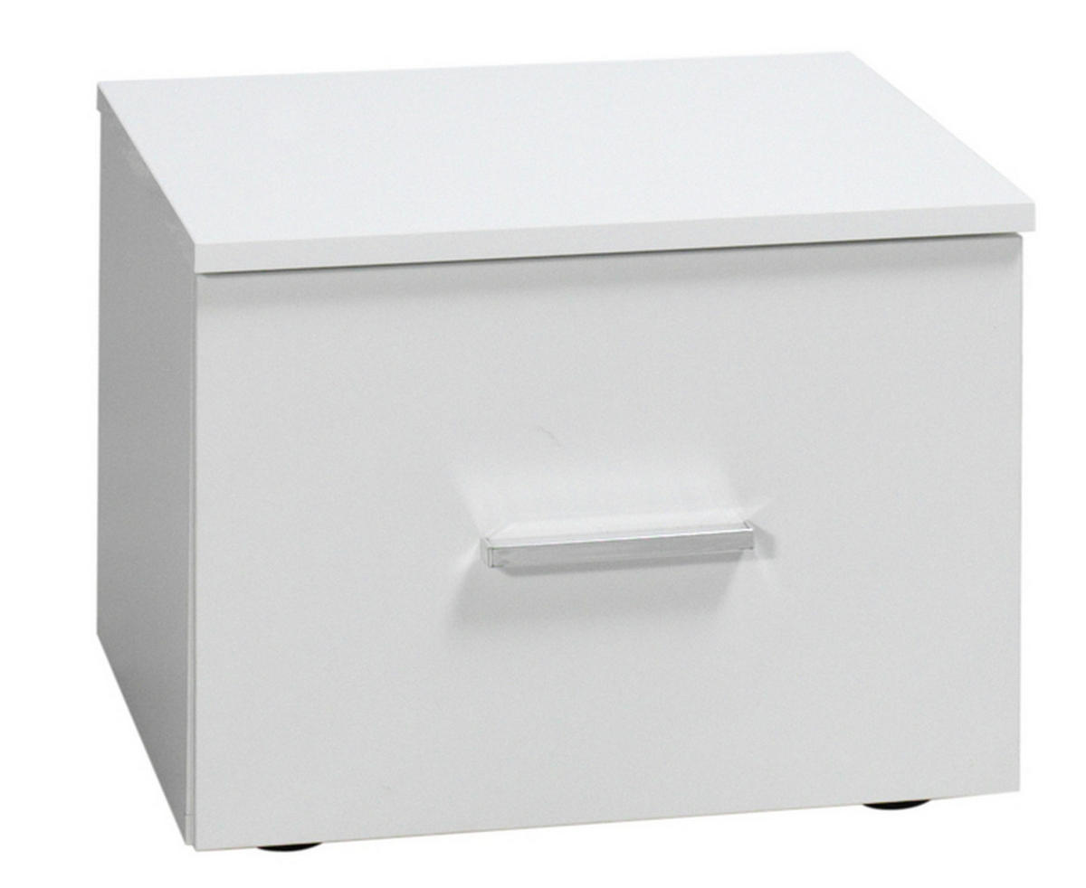 NACHTTISCH Weiß Hochglanz 47/35/41 - Weiß Hochglanz, Holzwerkstoff (47/35/41cm) - RAUMHIRSCH FURNITURE