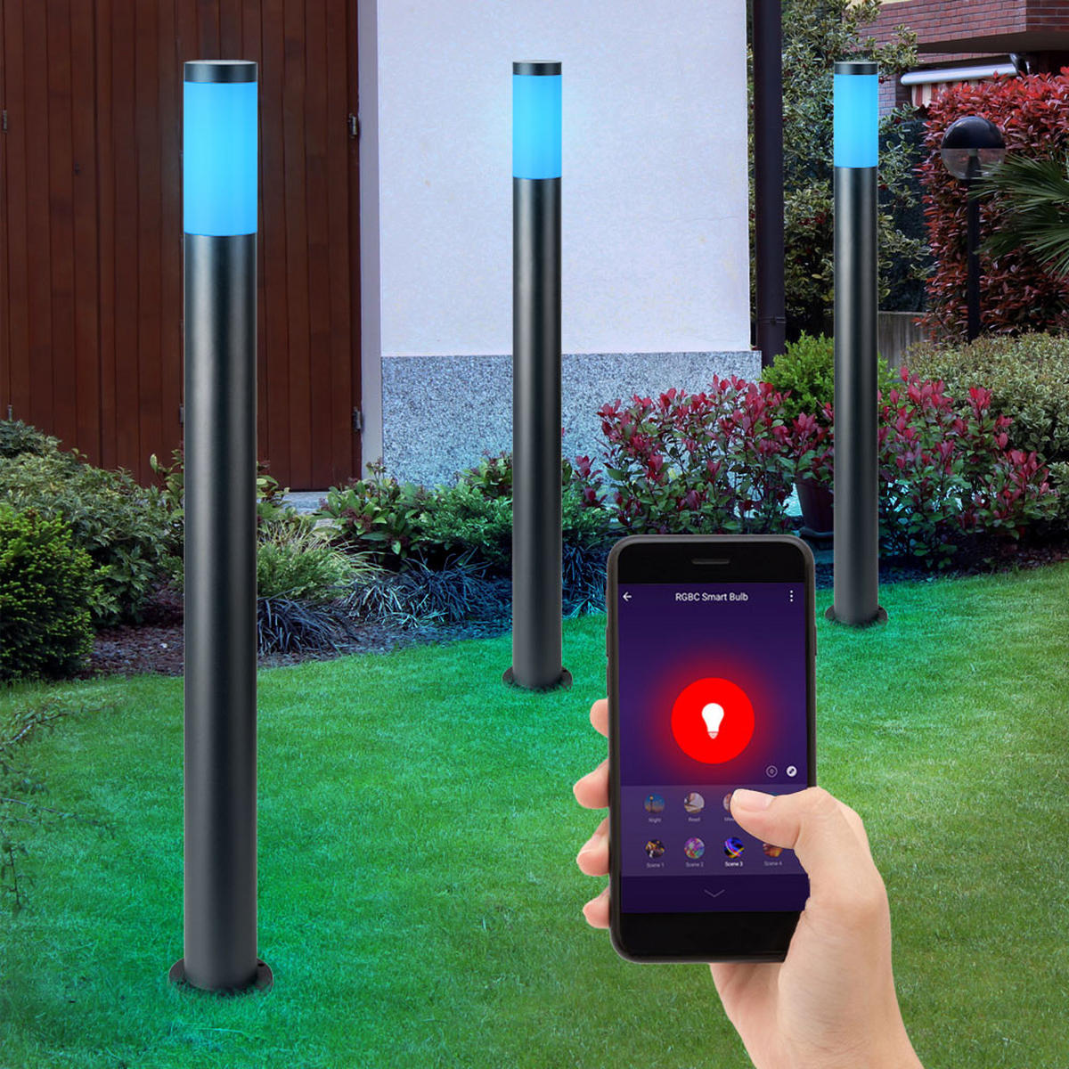 LED AUSSENLEUCHTE BOSTON Edelstahl Anthrazit - Anthrazit, Metall (12.7/12.7/110cm)