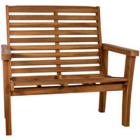 TEAKBANK Peter Liegefunktion 120x78x111cm Teakholz Teak Gartenbank - Teakfarben, Holz (120/111/78cm) - DELUKE