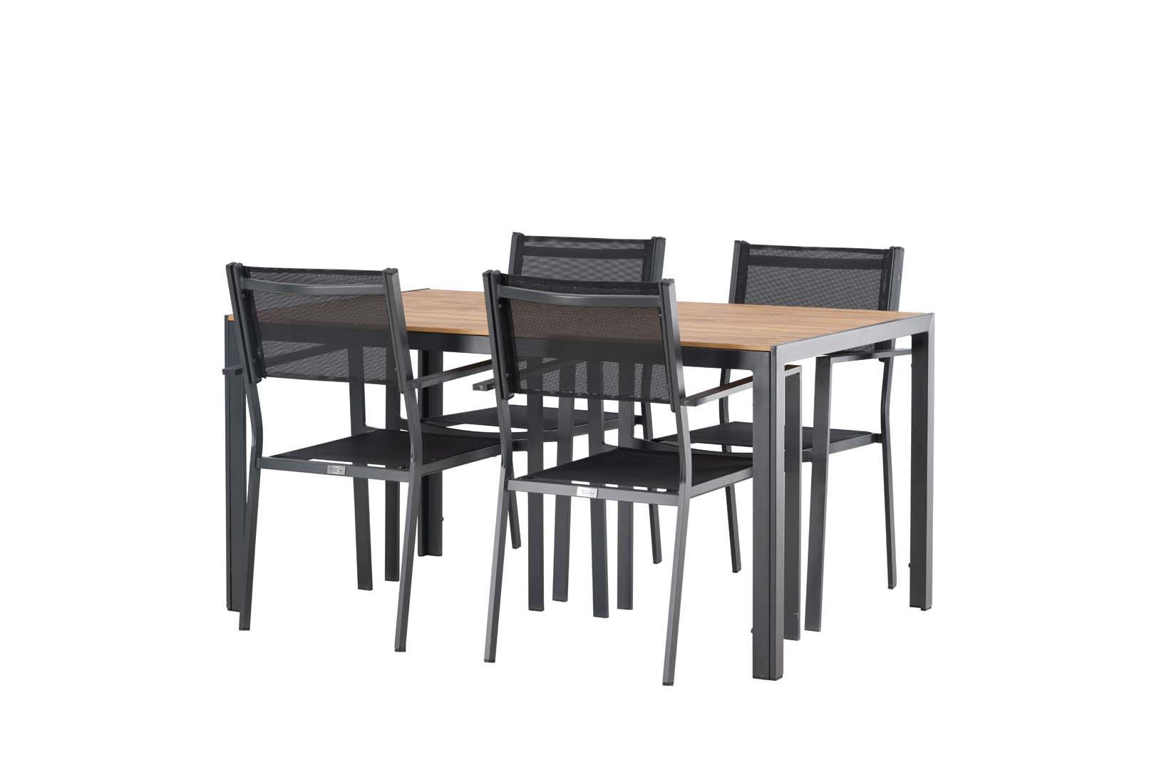 GARTENSET schwarz - Schwarz, Holzwerkstoff - ebuy24