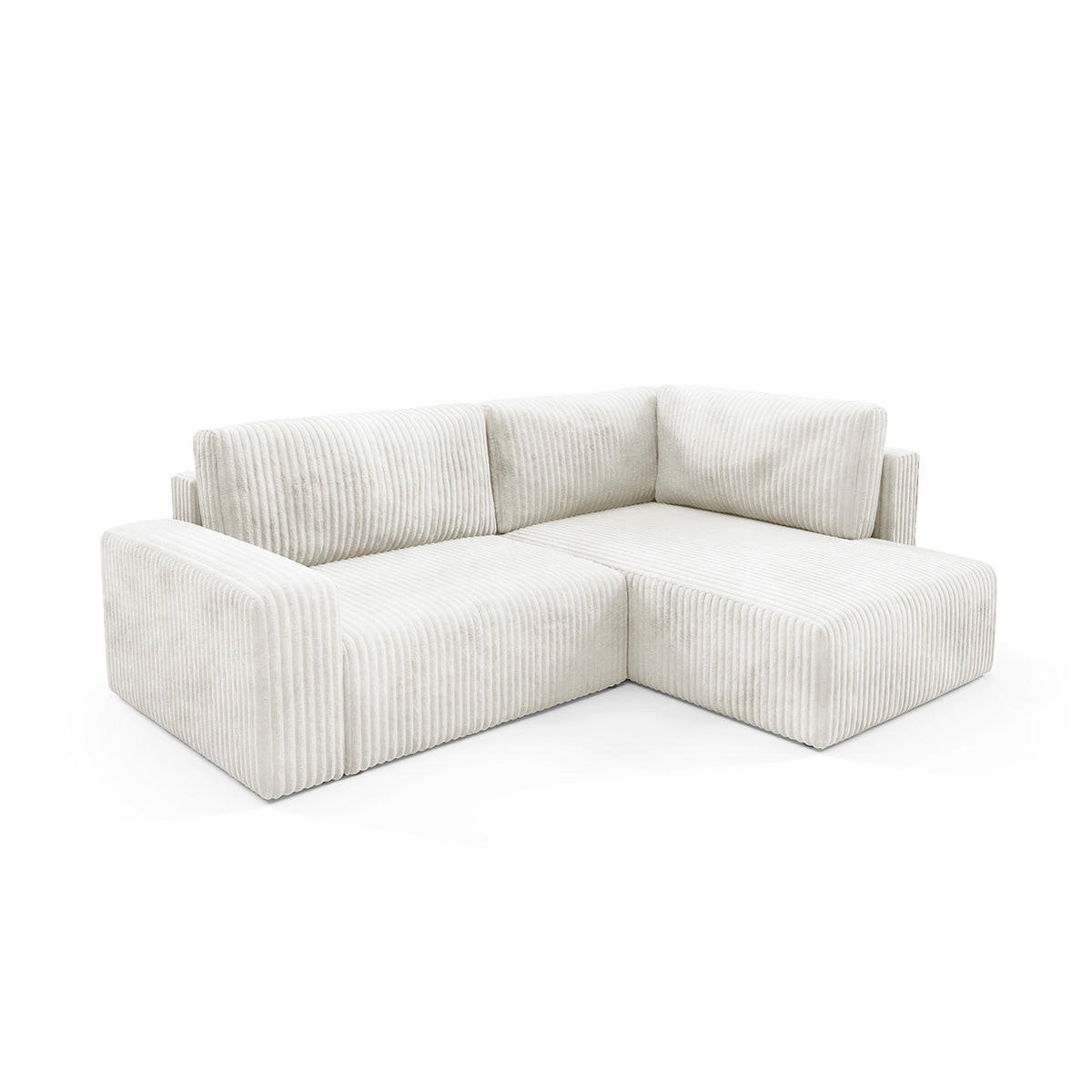 ECKSOFA Angela 4 Sitzplätze Weiß - Weiß, Holz (245/182cm) - Petits-meubles