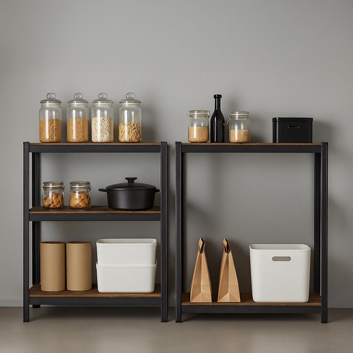 SCHWERLASTREGAL - Multicolor, Holzwerkstoff/Kunststoff (80/168/40cm) - Relaxdays