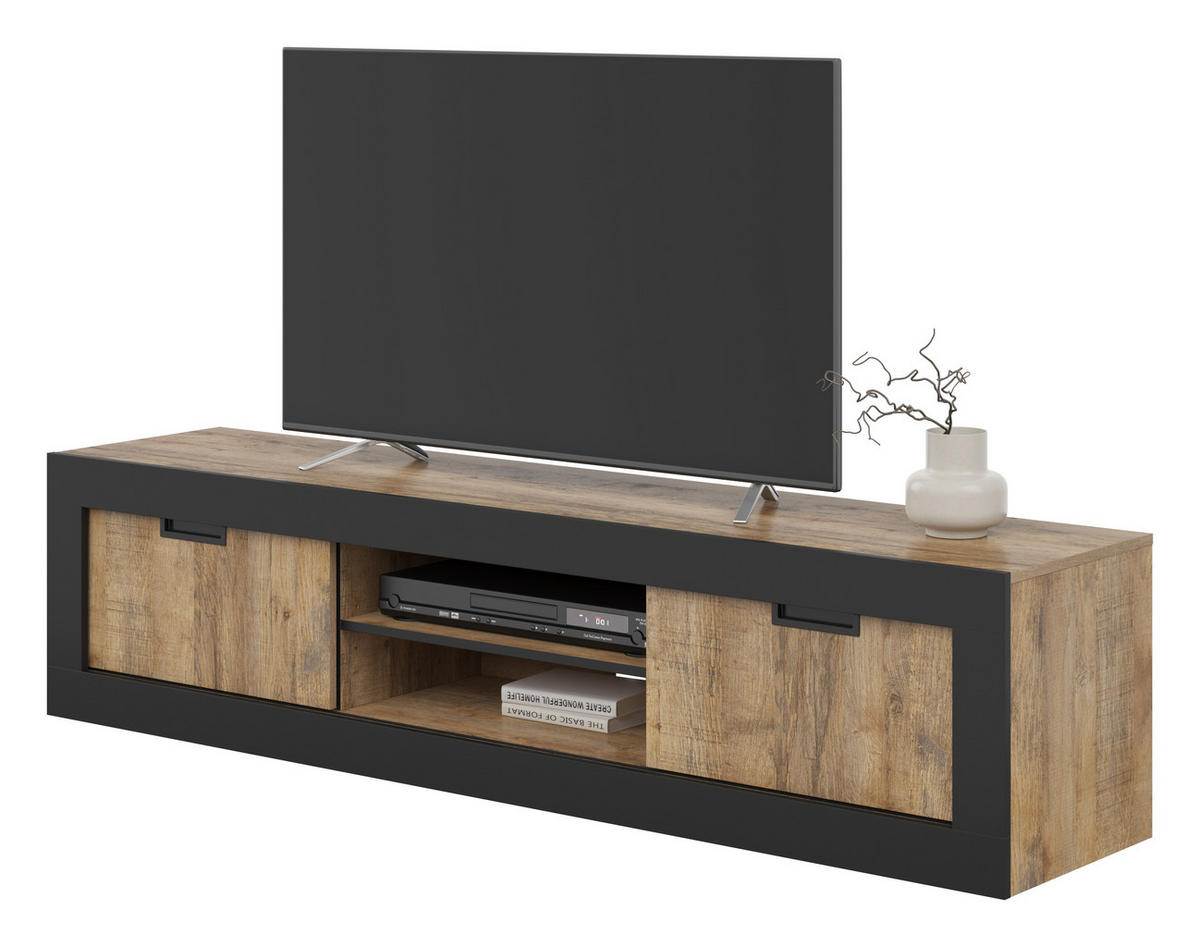 LOWBOARD DAVOR 180/42/40 cm, Eichefarben - Eichefarben, Holzwerkstoff (180/42/40cm) - MASSENO