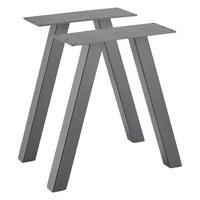 TISCHGESTELL-SET 2-TLG. Eschau - Grau, Metall (40/40/12cm) - [en.casa]