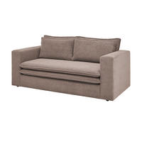 SOFA braun Cord, Couch 2-Sitzer 180 cm - Beige/Braun, Holz/Textil (180/83/91cm) - Furn.Design