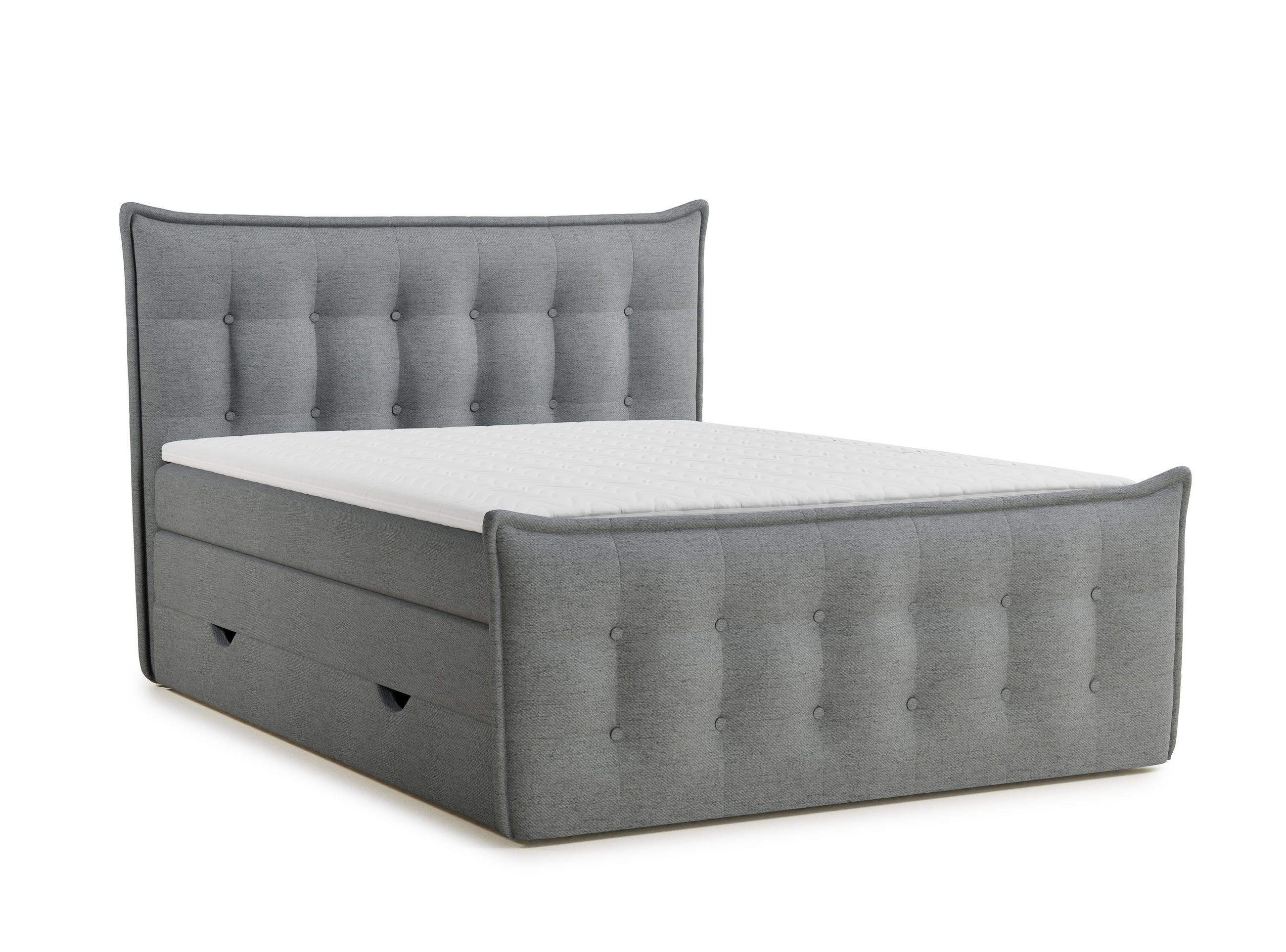 Maison de Reve Boxspringbett Grau 160x200 cm