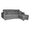 ECKSOFA WARREN Grau 3 Plätze - Grau, Textil (168/236cm) - Happy Garden