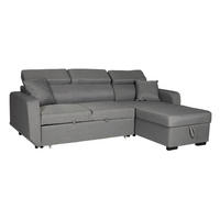 ECKSOFA WARREN Grau 3 Plätze - Grau, Textil (168/236cm) - Happy Garden