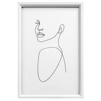 BILDERRAHMEN Silhouette Holzrahmen, 18x24 cm, Weiss - Weiß, Holzwerkstoff (20/26cm) - walther design