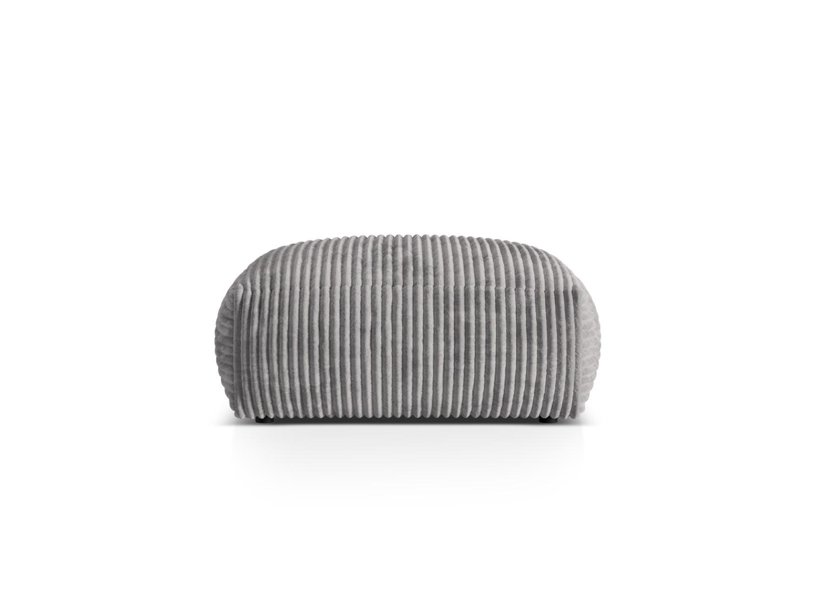 POUF Martina aus Cord hellgrau - Hellgrau, Textil (106/44/106cm) - Micadoni