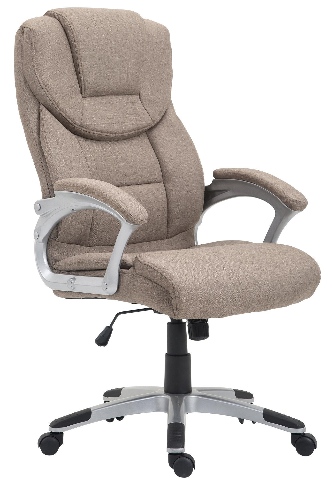 CHEFSESSEL Stoff taupe - Taupe/Grau, Kunststoff/Textil (65/109/73cm) - CLP