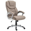 CHEFSESSEL Stoff taupe - Taupe/Grau, Kunststoff/Textil (65/109/73cm) - CLP