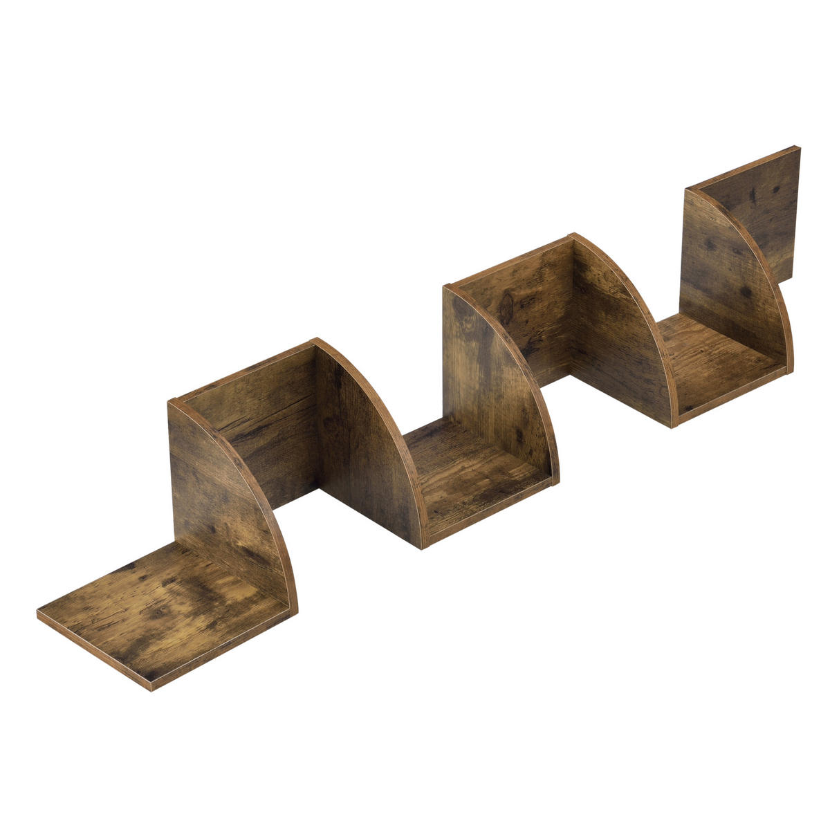 WANDREGAL Lysaker - Walnussfarben, Holzwerkstoff (123/19.5/19.5cm) - [en.casa]