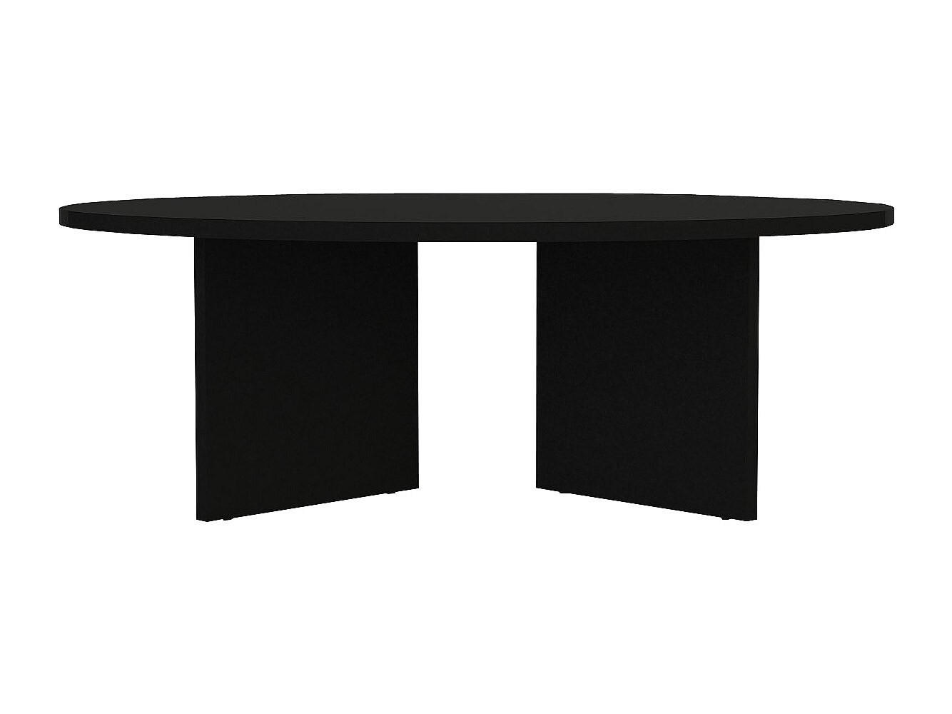 Vente-Unique Couchtisch Schwarz 90x31.4x90 cm