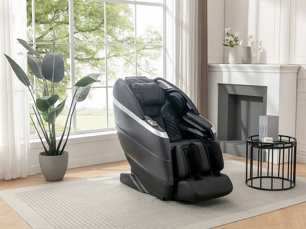 MASSAGESESSEL - 1 Person-Sitzer - Kunstleder - Schwarz - - Schwarz, Leder (156/115.5/75.5cm) - Vente-Unique