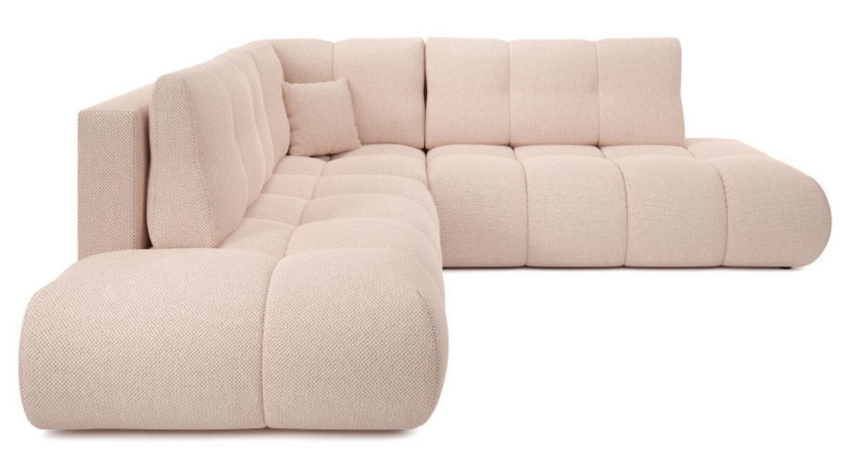 ECKSOFA Hellrosa SOHI Curio 60 Ausziehbar Mit Schlaffunktion - Rosa, Textil (266.5/266.5cm) - Sepro Meble