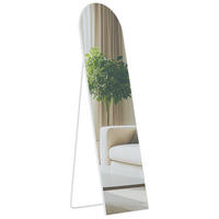 STANDSPIEGEL Malaga Glas Weiß matt Ganzkörperspiegel - Weiß, Glas (40/140/3cm) - DELUKE