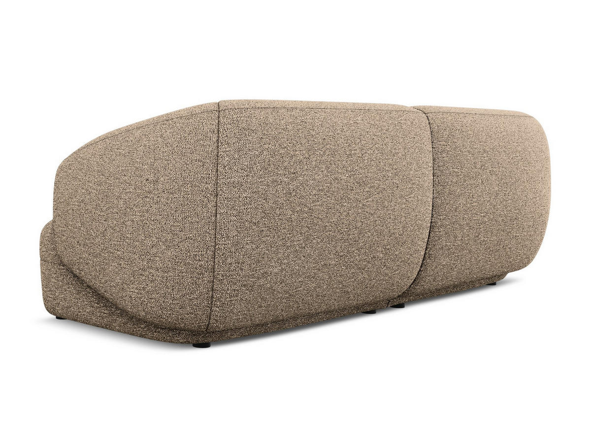 4-SITZER-SOFA Strukturstoff Stoff Beige - Blau/Beige, Kunststoff/Textil (232/81/98cm) - Makamii